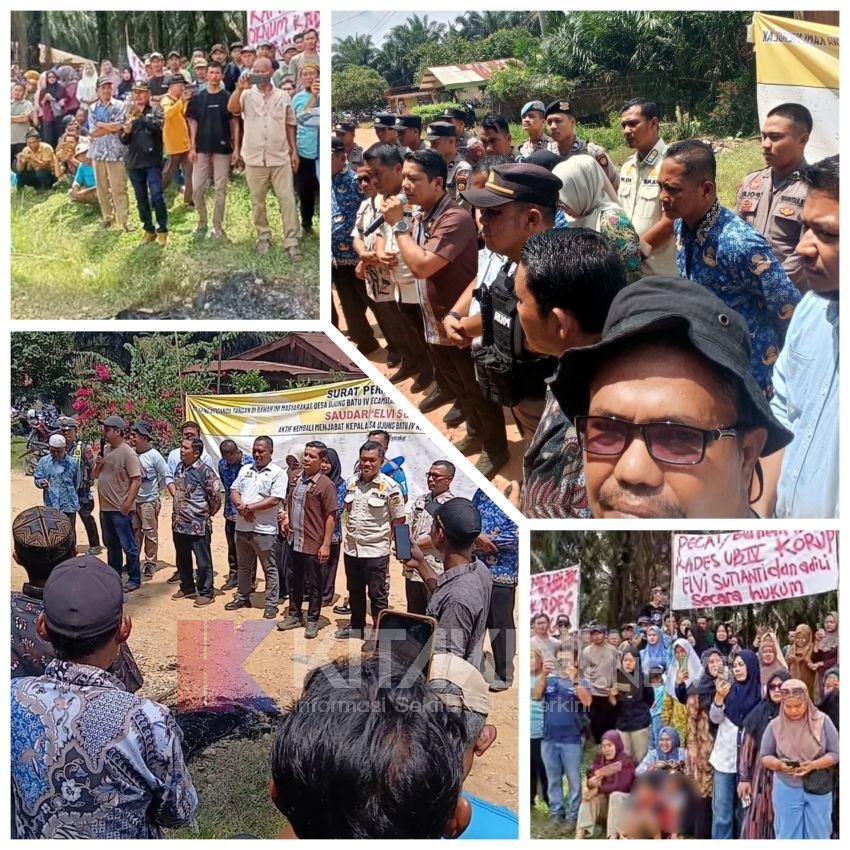 Warga Ujung Batu IV Desak Kades Berhenti Permanen