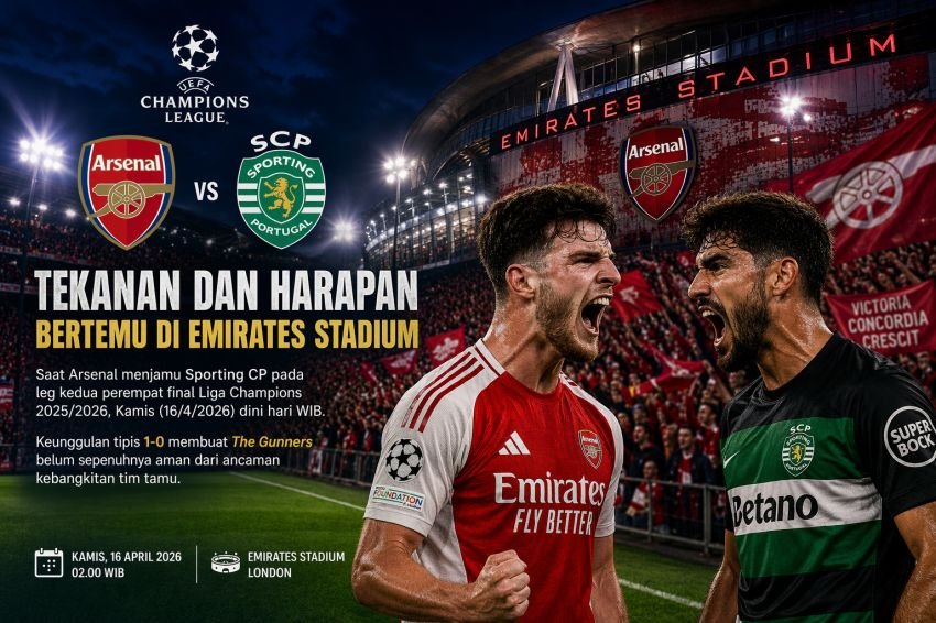Ujian Emirates! Arsenal atau Sporting Ciptakan Kejutan?