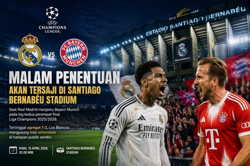 Misi Remontada Bernabeu! Madrid Kejar Bayern, Kompany Wanti-Wanti