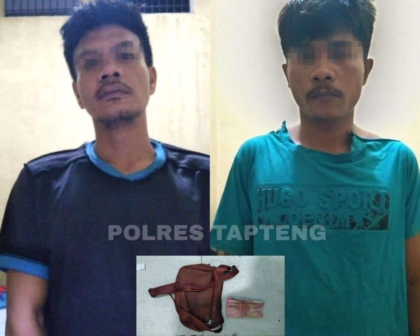 Polres Tapteng Ringkus Dua Pelaku Jambret di Desa Aekhorsik