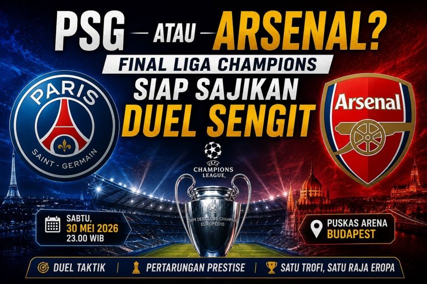 PSG atau Arsenal? Final Liga Champions Siap Sajikan Duel Sengit