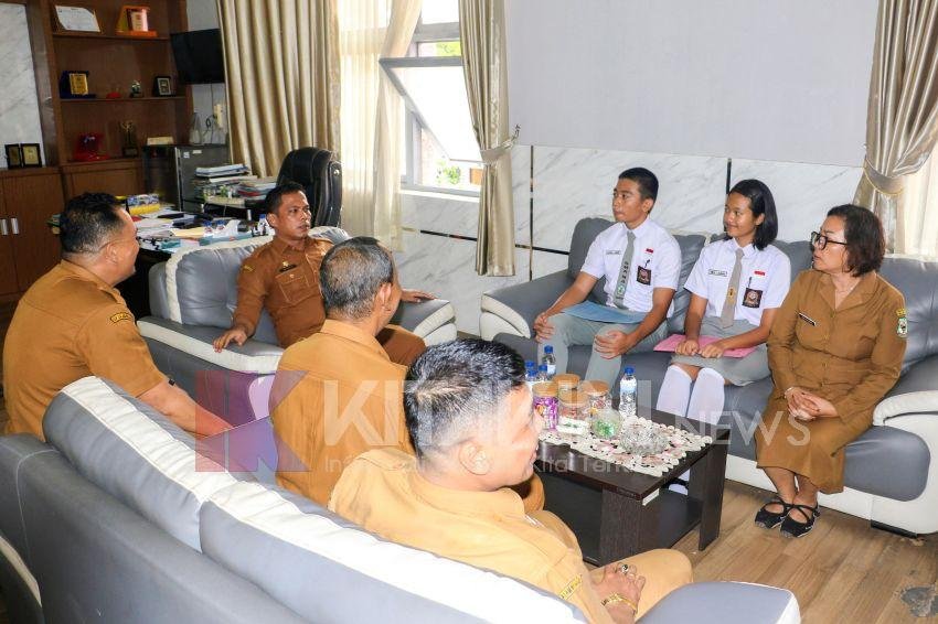 Dua Pelajar asal Siantar Bertolak ke Medan Ikuti Seleksi Paskibra Sumut