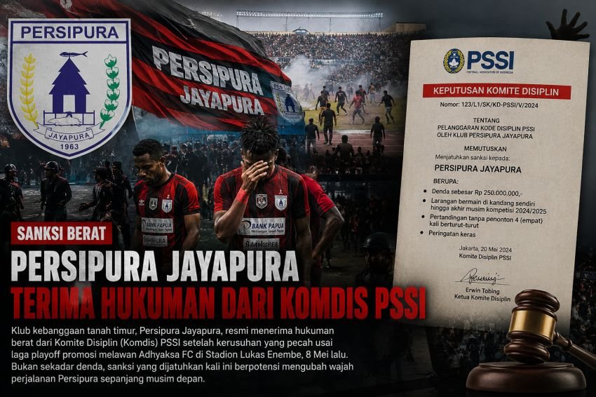 PSSI Tanpa Ampun, Persipura Dilarang Ditonton Semusim