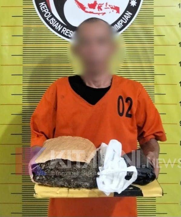 Sempat Mencoba Kabur, Pria Asal Kayu Ombun Bawa Ganja Ditangkap Polisi