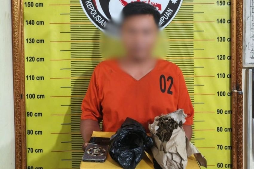 Petugas Tangkap Pria Pengedar Ganja di Tepi Jalan Kawasan Silandit Padangsidimpuan