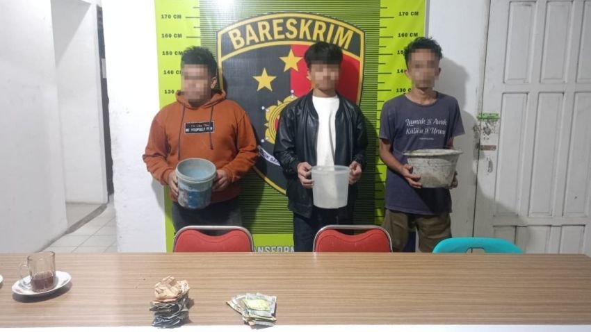 Polsek Sipirok Ringkus Tiga Pria Pelaku Pungli di Dusun Pengkolan