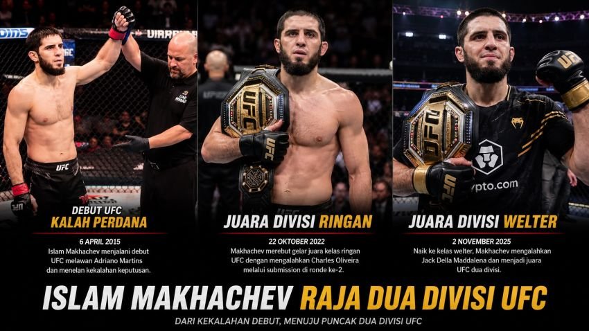 11 Tahun Islam Makhachev di UFC: Dari Kekalahan KO hingga Jadi Raja Dua Divisi