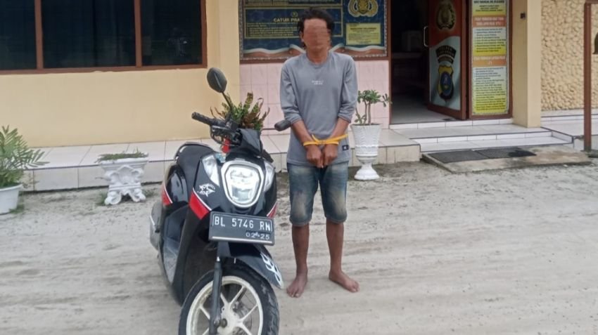 Modus Beli Rokok, Suroto Tega Gelapkan Motor Teman