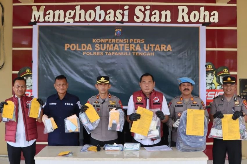 Polres Tapanuli Tengah Gulung 10 Tersangka Narkoba Selama Operasi Antik Toba 2026