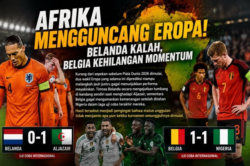 Afrika Mengguncang Eropa! Belanda Kalah, Belgia Kehilangan Momentum