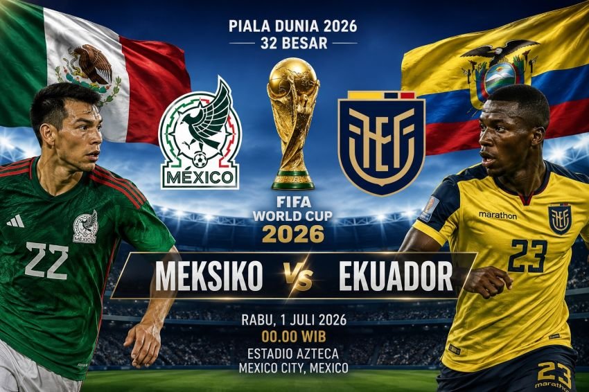 Meksiko vs Ekuador: Duel Amerika Latin, Azteca Jadi Saksi Ambisi Besar