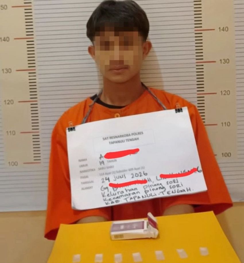 Bawa 7 Paket Sabu di Pinggir Jalan, Pemuda di Tapteng Ditangkap Polisi