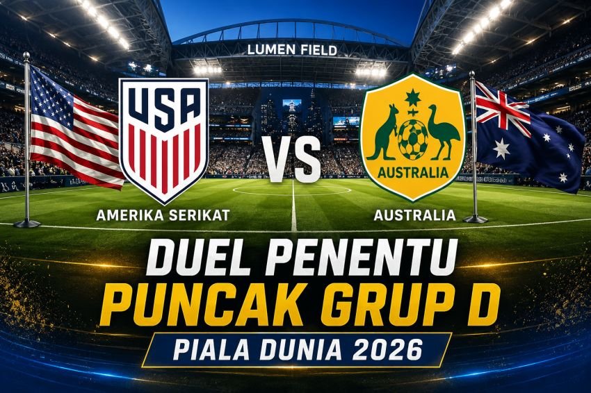 Amerika Serikat Vs Australia, Duel Krusial Perebutan Puncak Grup D Piala Dunia 2026