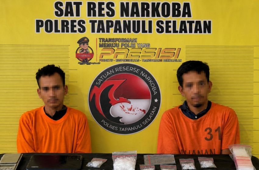 Polres Tapsel Amankan Sabu 25 Gram Sabu, Dua Orang Diamankan