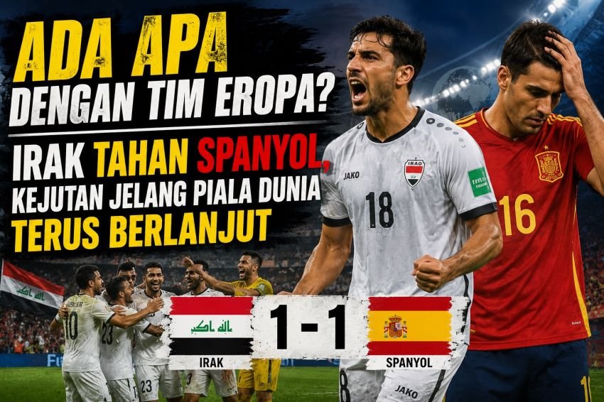 Ada Apa dengan Tim Eropa? Irak Tahan Spanyol, Kejutan Jelang Piala Dunia Terus Berlanjut