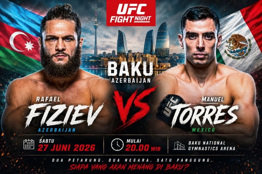 Rafael Fiziev Hadapi Manuel Torres: Misi Bangkit di UFC Baku, Tekanan Atau Momen Comeback?