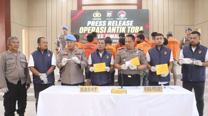 Operasi Antik Toba di Simalungun Ungkap 32 Kasus Narkoba, 53 Tersangka Ditahan