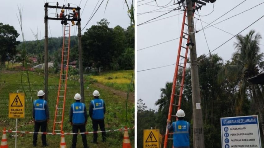 Perkuat Keandalan Listrik di Mandailingnatal, PLN UP3 Padangsidimpuan Gelar Grebek Pemeliharaan Penyulang 20 KV