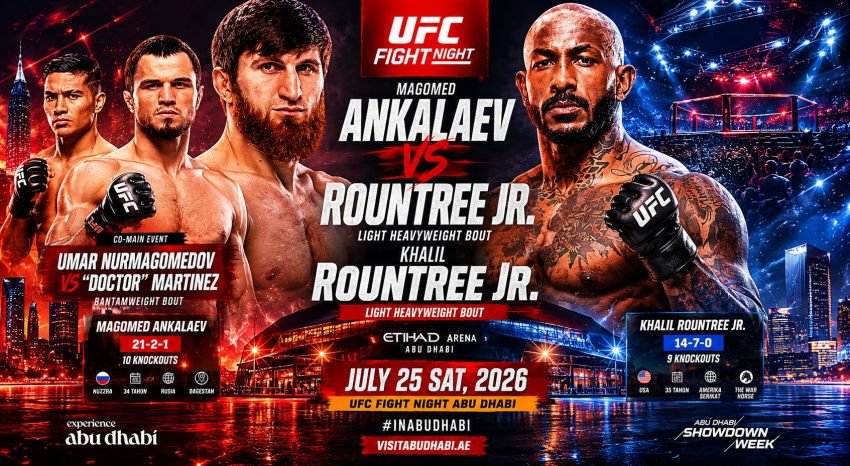 UFC Abu Dhabi: Ankalaev vs Rountree Jadi Sajian Utama, Umar Nurmagomedov Hadapi Duel Berisiko