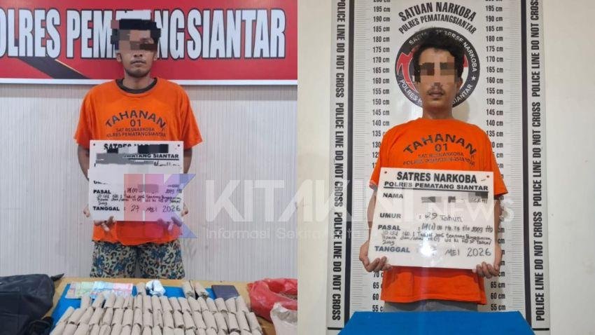 Polres Siantar Bekuk Dua Pengedar Ganja Yang Dipasok Dari Medan