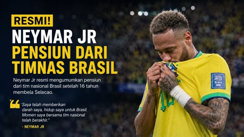 Neymar Jr Resmi Pensiun dari Timnas Brasil: Saya Memberikan Darah, Hidup Saya untuk Selecao
