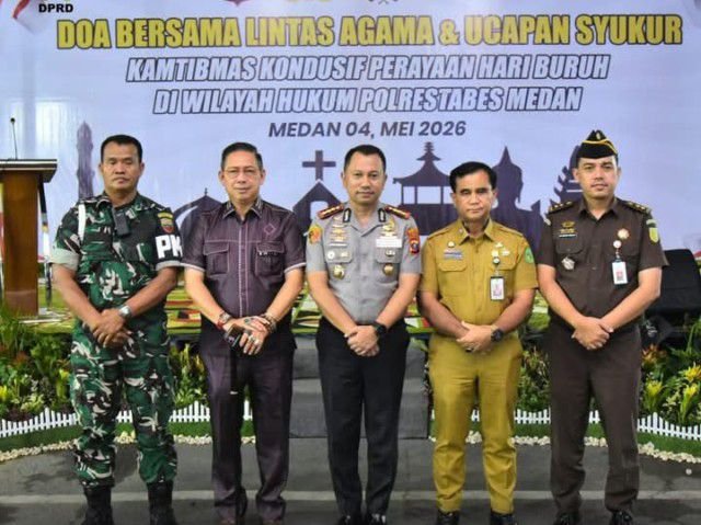 Wong Chun Sen Hadiri Doa Bersama Lintas Agama di Polrestabes Medan