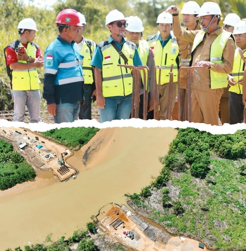 Progres Pembangunan Jembatan Aek Batahan Capai 57 Persen