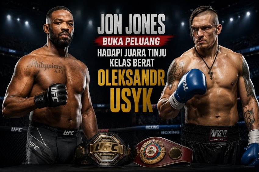 Jon Jones Buka Peluang Lawan Oleksandr Usyk, Antarkan Sang Juara Pensiun?