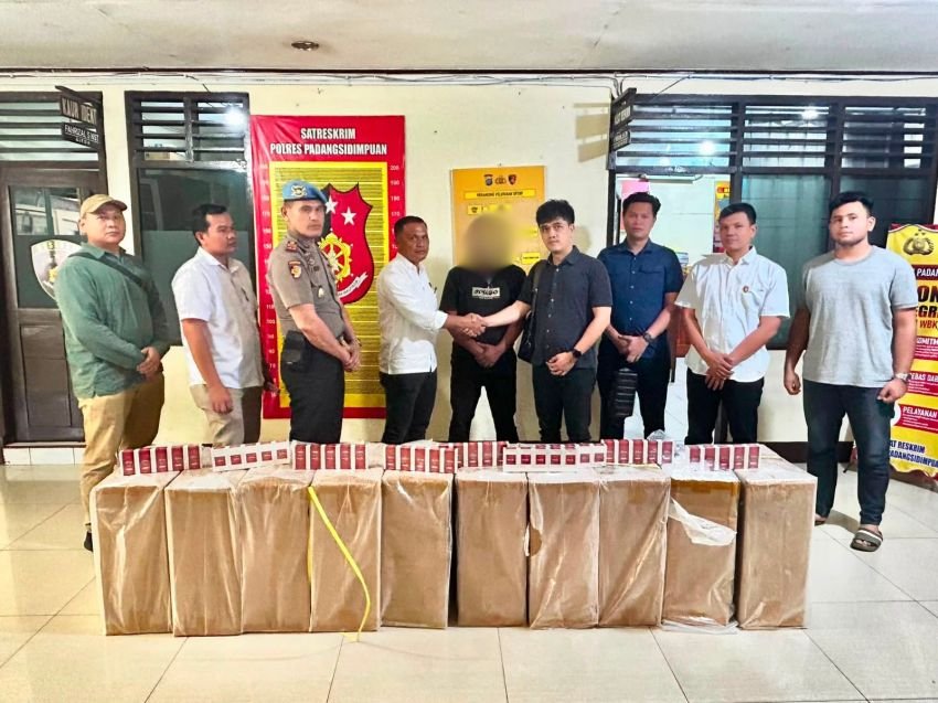 Polres Padangsidimpuan Limpahkan Perkara Rokok Ilegal ke Bea Cukai Sibolga