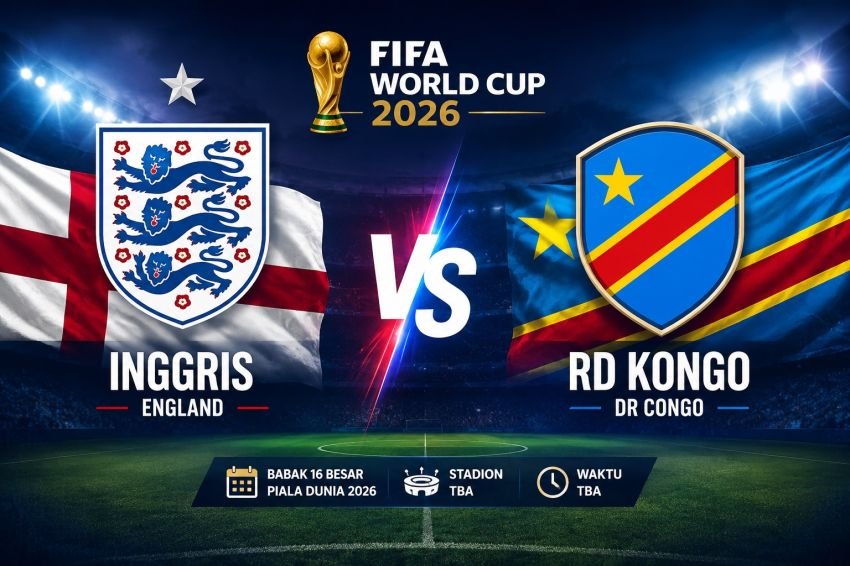 Inggris vs RD Kongo: Misi Lolos, Tekanan Besar, dan Ancaman Kejutan di Babak Gugur