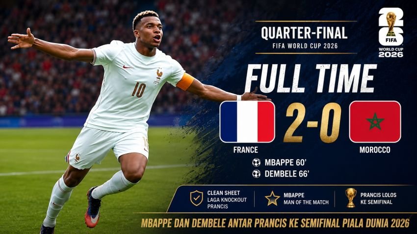 8 Fakta Prancis Vs Maroko, Mbappe Bersinar Menuju Semifinal