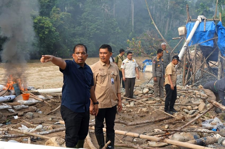 Pemprovsu Lanjutkan Penertiban Tambang Ilegal di Sungai Batang Gadis