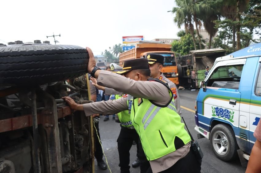 Polisi Tetapkan Sopir Truk Maut di Sibolangit Sebagai Tersangka