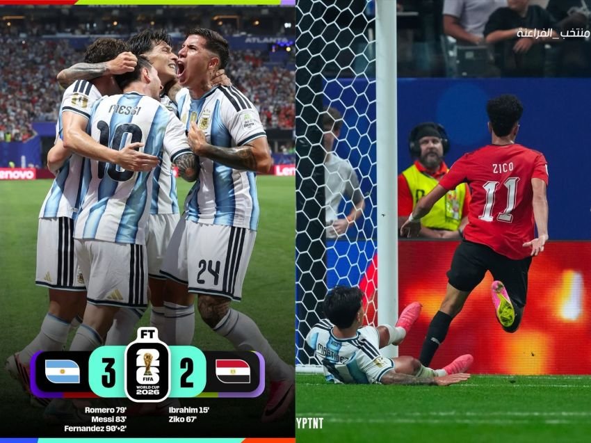 Argentina Bangkit Tumbangkan Mesir 3-2, The Pharaohs Sempat Unggul Tekan Juara Bertahan