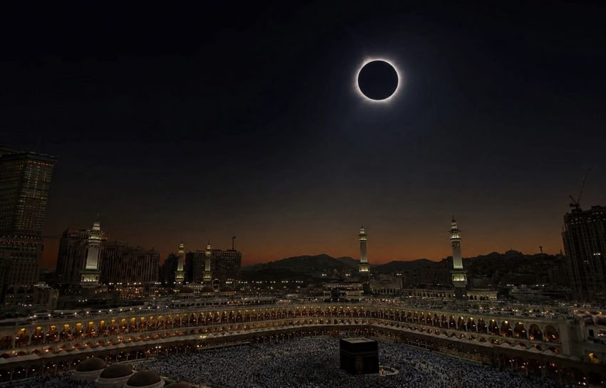 Gerhana Matahari Total Langka Akan Bikin Makkah Gelap Gulita Selama Lebih Lima Menit