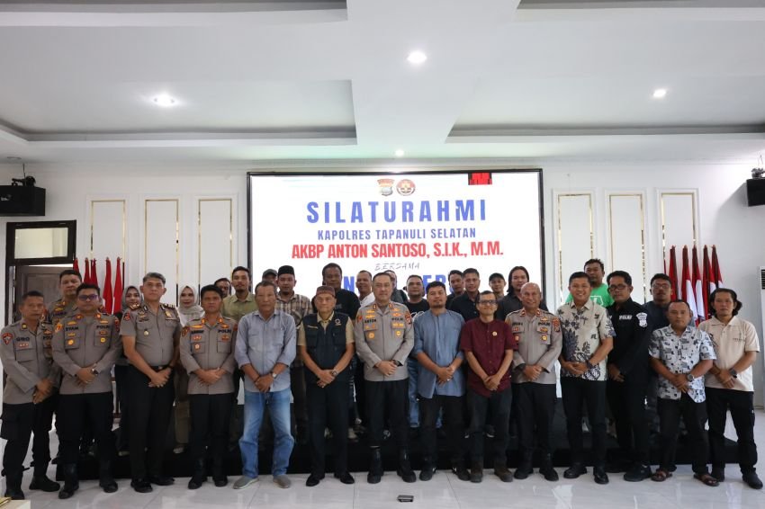 Bangun Sinergi, Polres Tapsel Silaturahmi Bersama Insan Pers