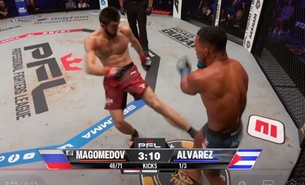 Jagoan Dagestan Prospek PFL Hujani Kaki Kiri Lawan dengan Tendangan dan Menang TKO