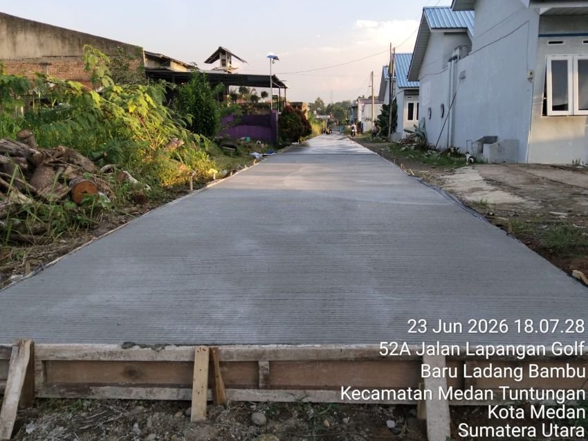Wujudkan Program Prioritas Wali Kota Rico Waas, Jalan Gang Garista Ladang Bambu Kini Mulus Dirabat Beton