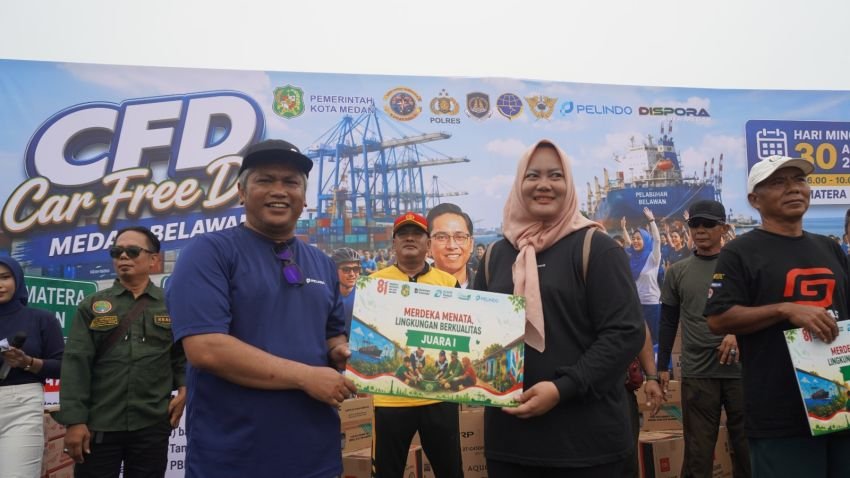 Geliatkan Ekonomi Lokal dan Budaya Hijau, Pelindo Regional 1 Boyong UMKM di Car Free Day Belawan