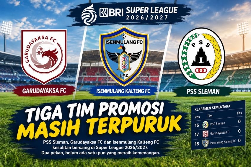 Tiga Tim Promosi Super League Terpuruk, Zona Degradasi Mulai Mengintai?