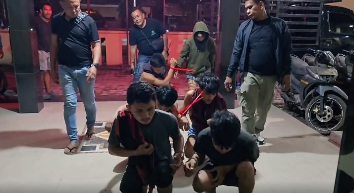 Polsek Medan Labuhan Tangkap Komplotan Perampas Motor Pengantar Makanan Online