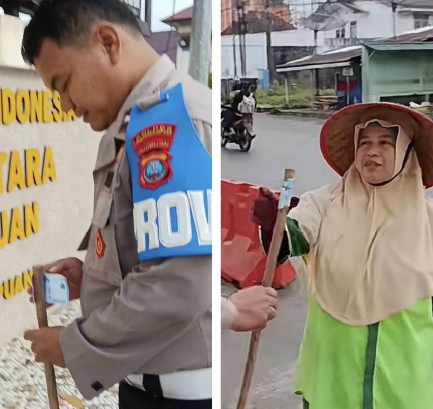 Pinjam Sapu, Aipda Irwan Alamsyah Sitompul Kembalikan dengan Kejutan Berbagi Rezeki