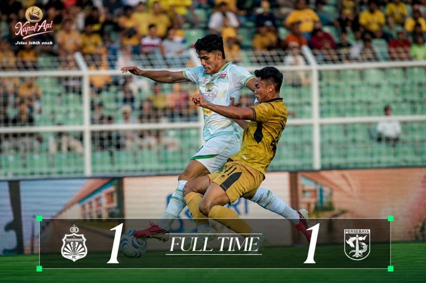 Laga Bhayangkara vs Persebaya Berakhir Sama Kuat 1-1