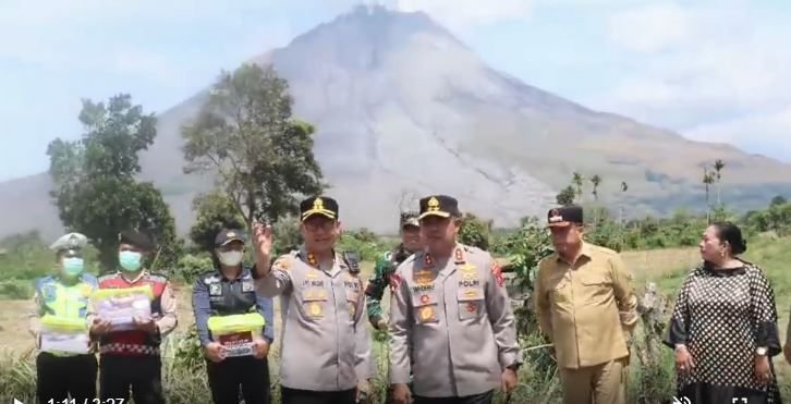 Kapoldasu Tinjau 2 Pos Pengamanan dan Pemantauan Gunung Api di Karo