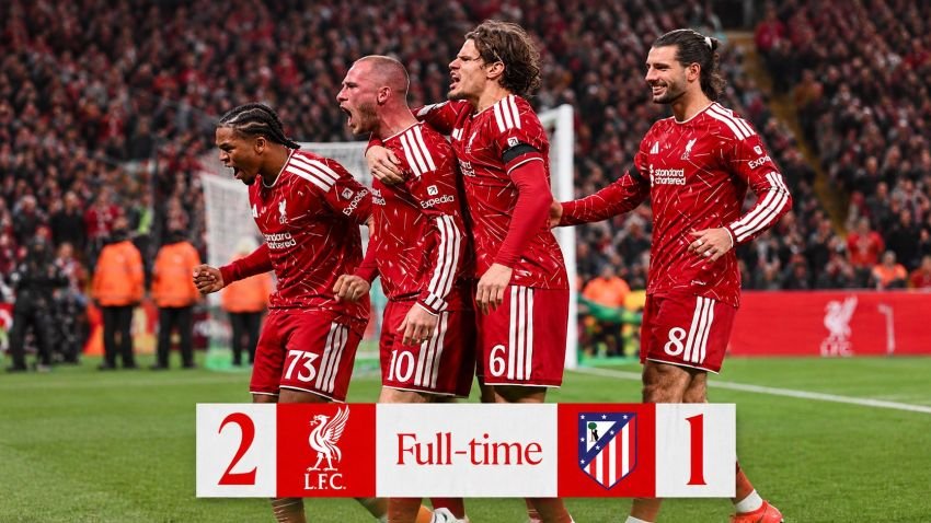Liverpool Comeback Kalahkan Atletico Madrid 2-1, Mac Allister Jadi Penentu