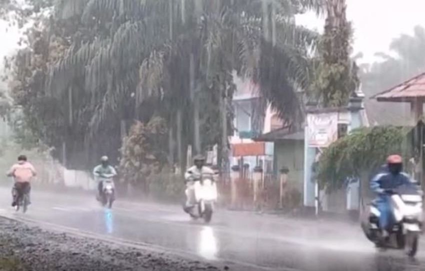 Diguyur Hujan Deras, Kabut Asap Akibat Karhutla di Kabupaten Kampar Berangsur Hilang