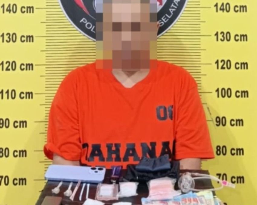Polsek Sipirok Amankan Pria 42 Tahun Gegara Miliki 10 Gram Sabu