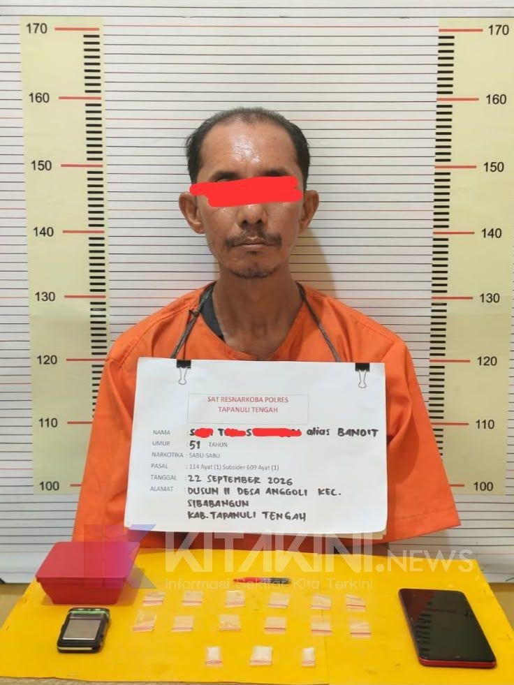 Polres Tapteng Ringkus Pengedar Sabu di Sibabangun