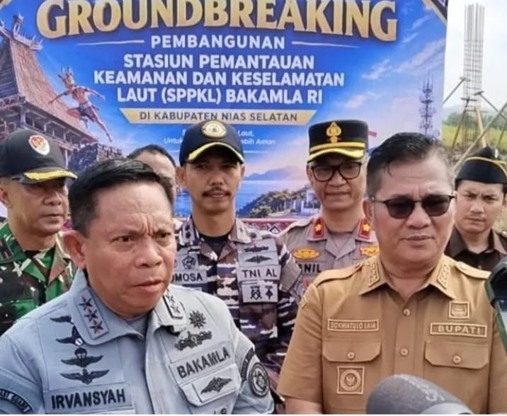 Bakamla RI Bangun SPKKL di Nias Selatan, Perkuat Pengawasan Laut Hadap Samudra Hindia