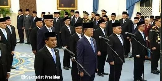 Prabowo Lantik Sejumlah Menteri, Wamen, Kapolri dan Kepala Badan
